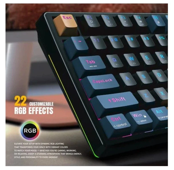 Клавиатура механическая беспроводная с подсветкой Jebel WKL-102 Tactix Pro Keyboard 4000mAh - изображение 3