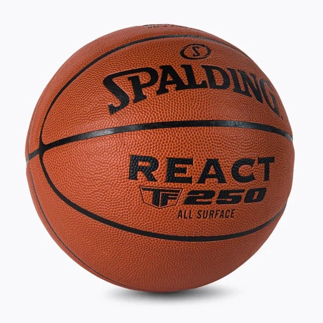Універсальний Баскетбольний М'яч Spalding React FIBA TF-250(76967Z) 7 - изображение 2