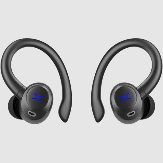 Спортивные беспроводные наушники TWS Proove X-Go Bluetooth 5.4 с креплением за ухо, IPX5, 10 мм, APP, LED-дисплей, черные - изображение 3
