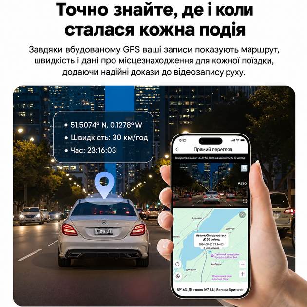 Видеорегистратор автомобильный DDPAI N5 Dual 2026 4K GPS Wi Fi с задней камерой Черный (6934915208531) - изображение 5