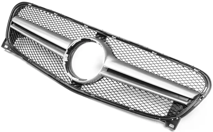 Передня решітка радіатора AMG Silver для Mercedes GLA X156 2014-2019 рр - зображення 4