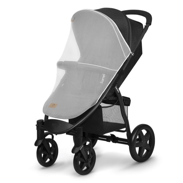 Прогулочная коляска Lionelo Annet Black Carbon, большие колеса EVA 11"/8", амортизация, регулируемая спинка и подножка, футкавер, москитная сетка, подстаканник - Фото 4 Прогулочная коляска Lionelo Annet Black Carbon, большие колеса EVA 11"/8", амортизация, регулируемая спинка и подножка, футкавер, москитная сетка, подстаканник - изображение 4
