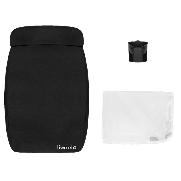 Прогулочная коляска Lionelo Annet Black Carbon, большие колеса EVA 11"/8", амортизация, регулируемая спинка и подножка, футкавер, москитная сетка, подстаканник - Фото 7 Прогулочная коляска Lionelo Annet Black Carbon, большие колеса EVA 11"/8", амортизация, регулируемая спинка и подножка, футкавер, москитная сетка, подстаканник - изображение 7