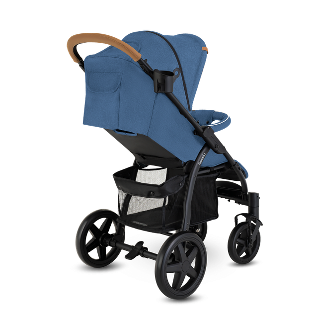 Прогулочная коляска Lionelo Annet Blue Denim, EVA-колеса, амортизация, лежачее положение, большой капюшон, аксессуары - изображение 5