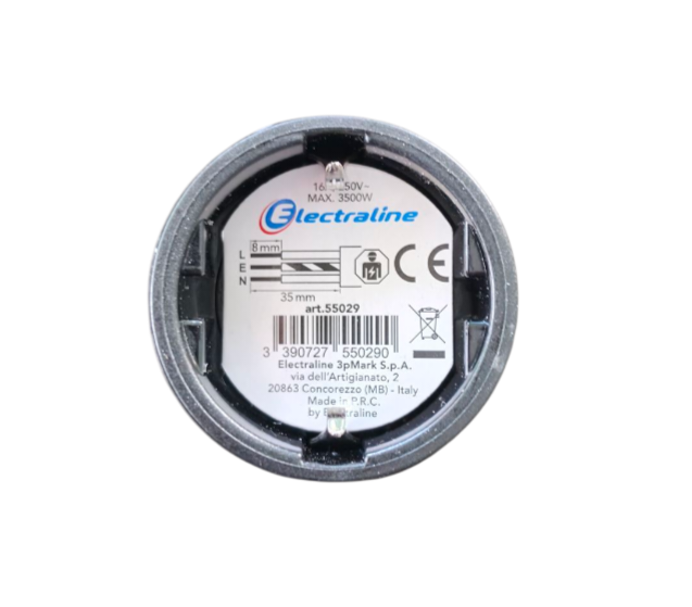Розетка гумова Electraline 16A / 250V, із заземленням чорна 55029 - зображення 5