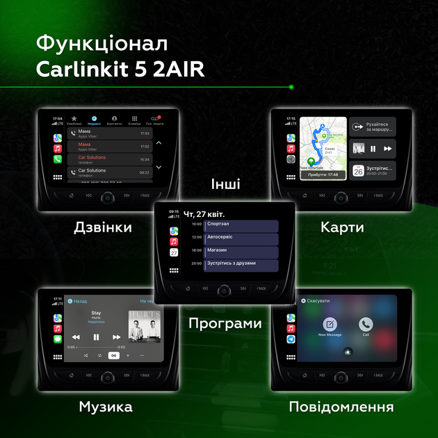 Адаптер CarlinKit 5.0 2air для беспроводного Apple CarPlay / Android Auto - изображение 8
