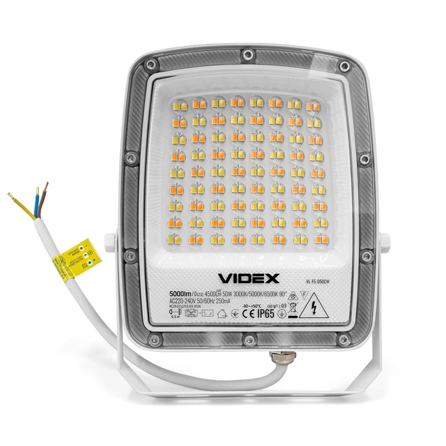 LED прожектор VIDEX F5 50W 3000-5000-6500K 230V White (VL-F5-050CW) VIDEX (29254-000) - изображение 2