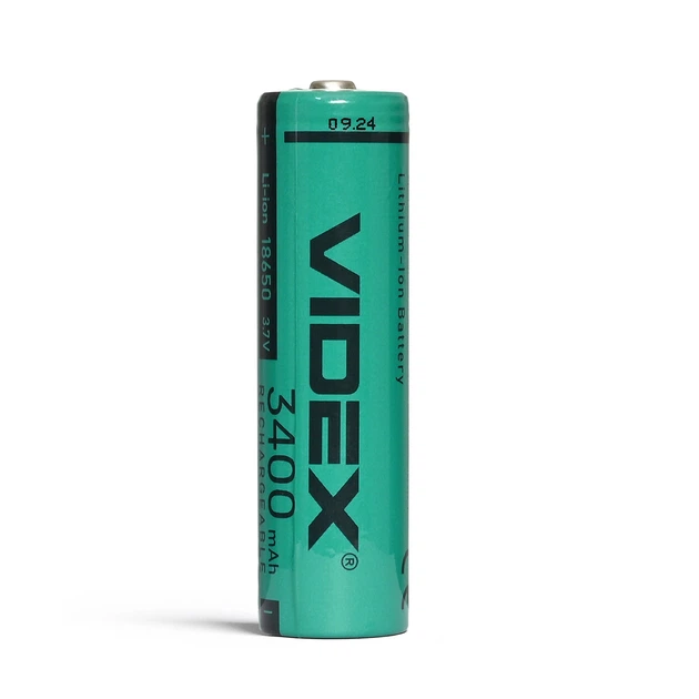 Акумулятор Videx літій-іонний 18650 (без захисту) 3400mAh bulk/1шт VIDEX (24448-000) - Фото 1 Акумулятор Videx літій-іонний 18650 (без захисту) 3400mAh bulk/1шт VIDEX (24448-000) - изображение 1