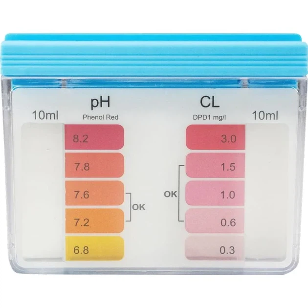 Тестер для басейну AquaDoctor Box Cl/pH таблетковий, для pH та вільного хлору, 20 тестів - зображення 4
