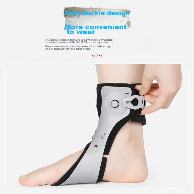 Ортез для поддержки стопы GUANAI Medical для коррекции свисающей стопы и внутренней ротации, фиксатор для стопы для реабилитационных тренировок, носимая внутришкольная обувь. - изображение 10
