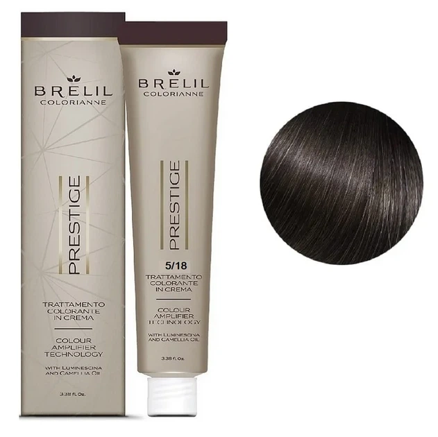 Крем-фарба для волосся BRELIL Professional Colorianne Prestige 5/18 100 мл - Фото 1 Крем-фарба для волосся BRELIL Professional Colorianne Prestige 5/18 100 мл - изображение 1