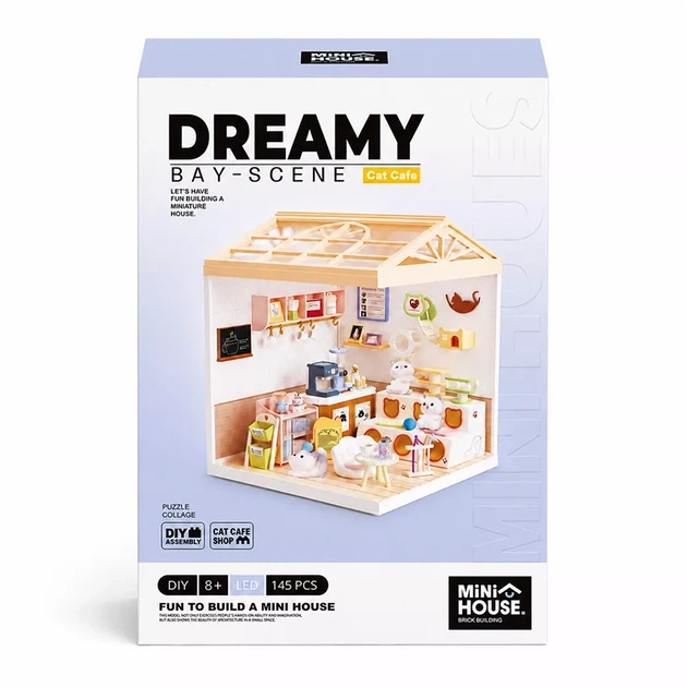 Конструктор-румбокс Mini House Интерьер Котокафе (8007) - изображение 6