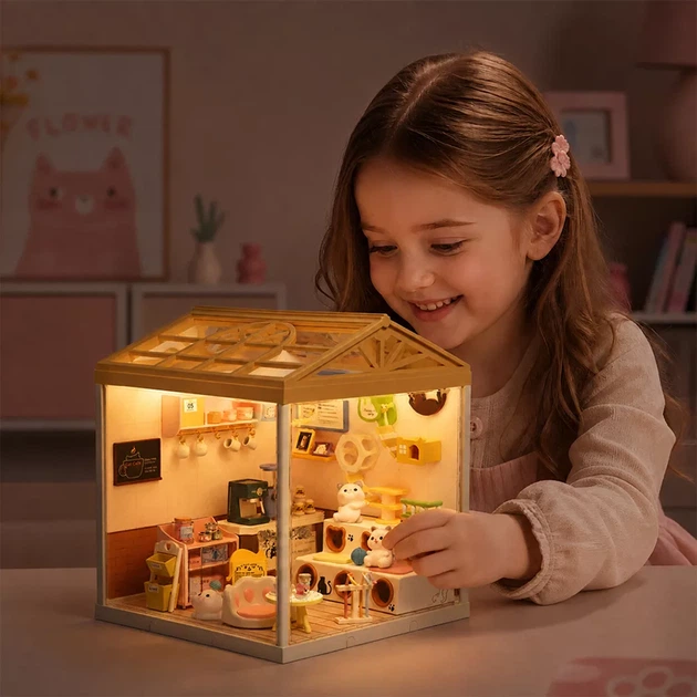 Конструктор-румбокс Mini House Интерьер Котокафе (8007) - изображение 7