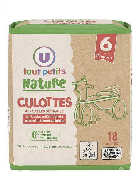 Подгузники-трусики U tot petits nature 6 (16+кг) 18 шт - Фото 1 Подгузники-трусики U tot petits nature 6 (16+кг) 18 шт - изображение 1
