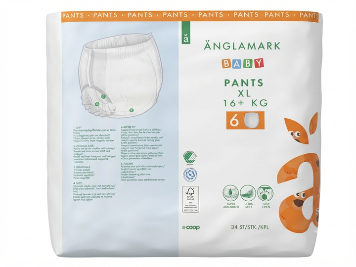 Підгузки-трусики Anglamark 6 (16+ кг) 34 шт - изображение 2