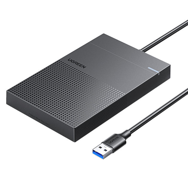 Внешний корпус для жесткого диска UGREEN USB3.0, 2,5-дюймовый, совместим с ноутбуками и настольными компьютерами, интерфейс SATA для SSD и механических жестких дисков, модель 30719 - Фото 4 Внешний корпус для жесткого диска UGREEN USB3.0, 2,5-дюймовый, совместим с ноутбуками и настольными компьютерами, интерфейс SATA для SSD и механических жестких дисков, модель 30719 - изображение 4