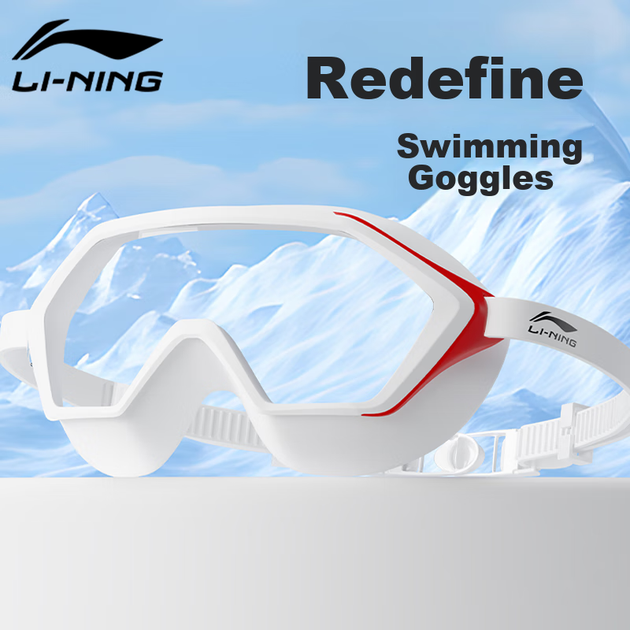 Плавательные очки Li-Ning для мужчин и женщин, большая оправа, высокая четкость изображения, защита от запотевания, удобные, водонепроницаемые, профессиональное снаряжение для дайвинга 529-1 - Фото 7 Плавательные очки Li-Ning для мужчин и женщин, большая оправа, высокая четкость изображения, защита от запотевания, удобные, водонепроницаемые, профессиональное снаряжение для дайвинга 529-1 - изображение 7