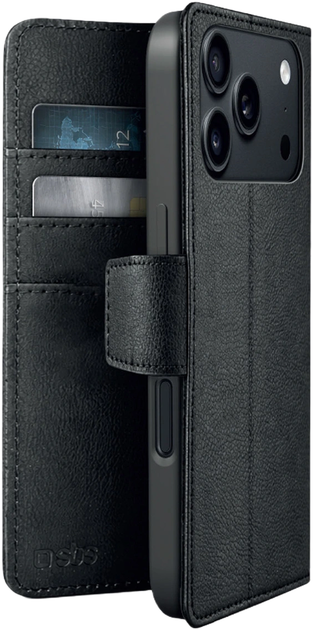 Чeхол-книжка SBS Wallet Classic Mag Case MagSafe для Apple iPhone 18 Pro Black (8018417549724) - Фото 1 Чeхол-книжка SBS Wallet Classic Mag Case MagSafe для Apple iPhone 18 Pro Black (8018417549724) - изображение 1