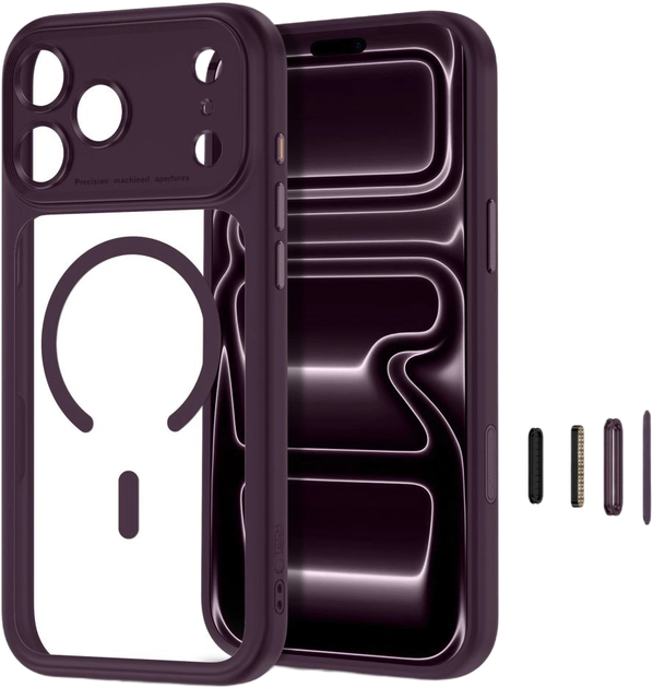 Панель Tech-Protect MagPeak MagSafe CC Case для Apple iPhone 18 Pro Max / 17 Pro Max Burgundy (5906302342013) - зображення 2