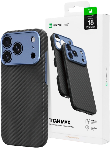 Etui AmazingThing Titan Max Lens Case MagSafe do Apple iPhone 18 Pro Max Blue (4896238102366) - obraz 7
