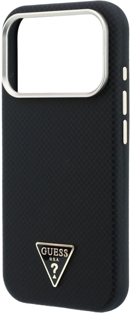 Etui na smartfon Guess Kevlar Triangle Logo MagSafe do Apple iPhone 18 Pro / Apple iPhone 17 Pro Czarne (3666339653460) - obraz 5