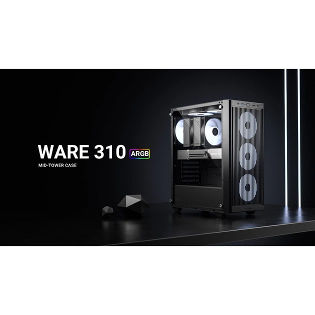 Корпус ID-Cooling Ware 310, Чорний - 773876 - зображення 13
