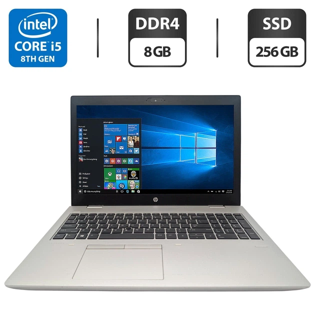 Ультрабук HP ProBook 650 G4 / 15.6" (1920x1080) IPS / Intel Core i5-8350U (4 (8) ядра по 1.7 - 3.6 GHz) / 8 GB DDR4 / 256 GB SSD / Intel UHD Graphics 620 / WebCam б/у - Фото 1 Ультрабук HP ProBook 650 G4 / 15.6" (1920x1080) IPS / Intel Core i5-8350U (4 (8) ядра по 1.7 - 3.6 GHz) / 8 GB DDR4 / 256 GB SSD / Intel UHD Graphics 620 / WebCam б/у - изображение 1