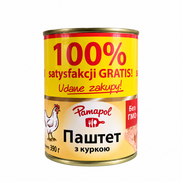 Паштет з курки Pamapol, 390 г - 10 штук - зображення 2