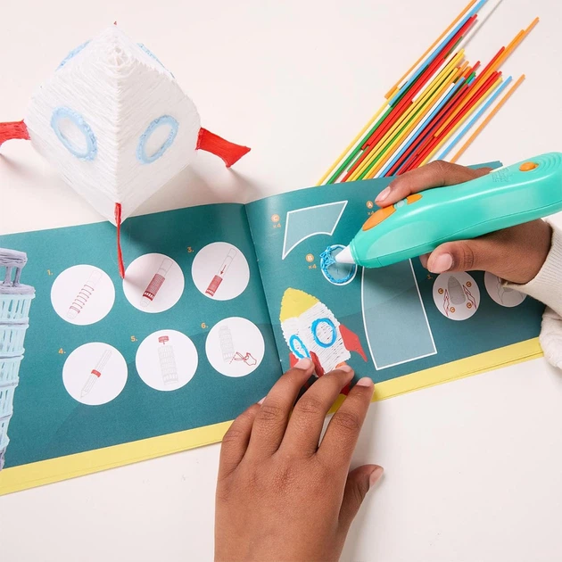 3D-ручка 3Doodler Start Plus для дитячої творчості - Мегакреатив (147 стрижнів, 9 шаблонів) - Фото 6 3D-ручка 3Doodler Start Plus для дитячої творчості - Мегакреатив (147 стрижнів, 9 шаблонів) - изображение 6
