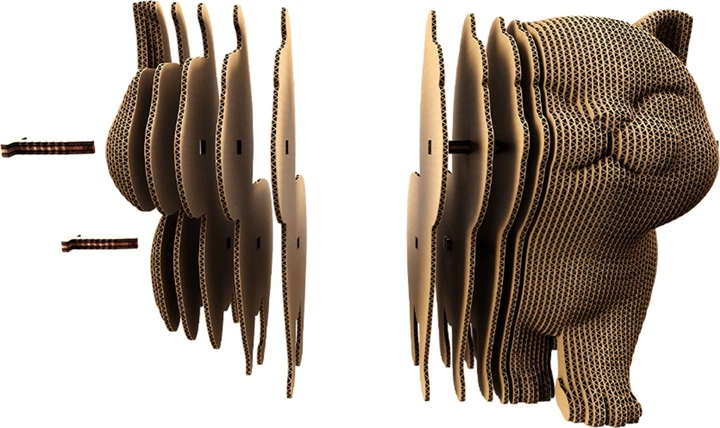 Puzzle 3D Cartonic Chodzący kotek 56 elementów (4820191134836) - obraz 3