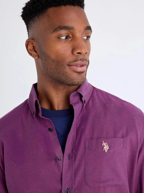 Сорочка бавовняна чоловіча U.S. Polo Assn 11H0310-XI00A(Arizona Rose) XL Фуксія (786662490471) - зображення 3