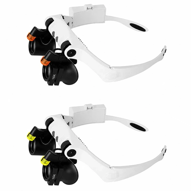 Лупа окуляри бінокулярні Magnifier 32521-SX з LED підсвіткою / збільшення 3X 4X 5X 6X 7X 10X - зображення 4