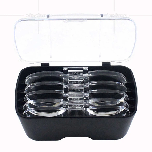 Лупа окуляри бінокулярні Magnifier 81001-H з LED підсвіткою / збільшення 1X 1.5X 2X 2.5X 3.5X - зображення 9
