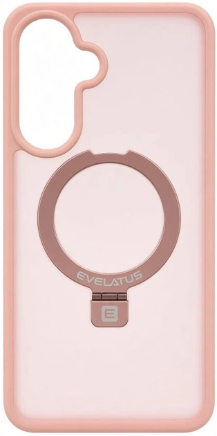 Чохол для смартфона Samsung Galaxy A57 Evelatus Shield Case With MagSafe & Stand Matte Ring Light Pink (EVESAMA57SCMSMRHP) - зображення 3