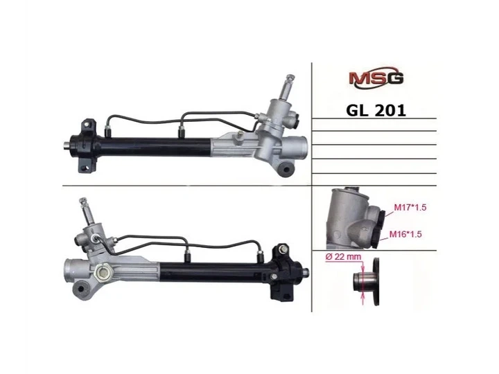 Рульова рейка з ГПК GEELY MK 2005- MSG GL201 1014001633, 1014001834, 1401254180 - изображение 2