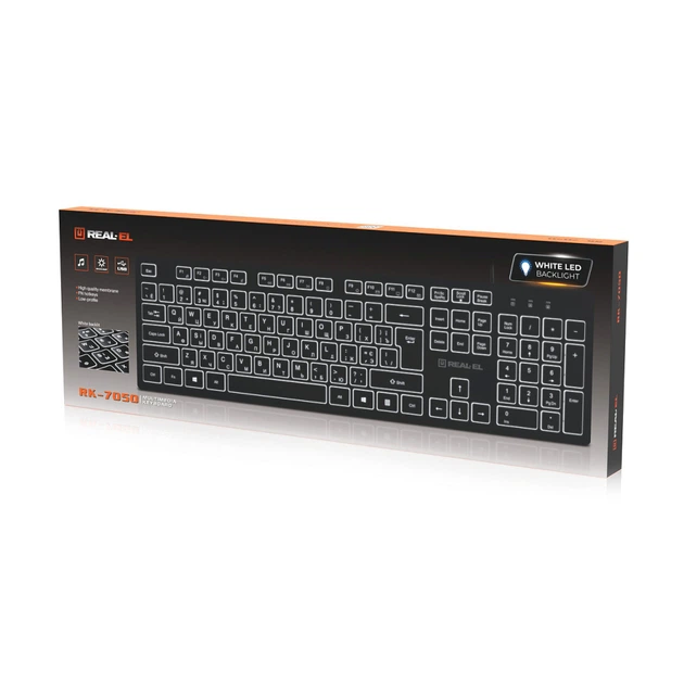 Клавиатура REAL-EL RK-7050 USB Black (EL123100054) - изображение 4