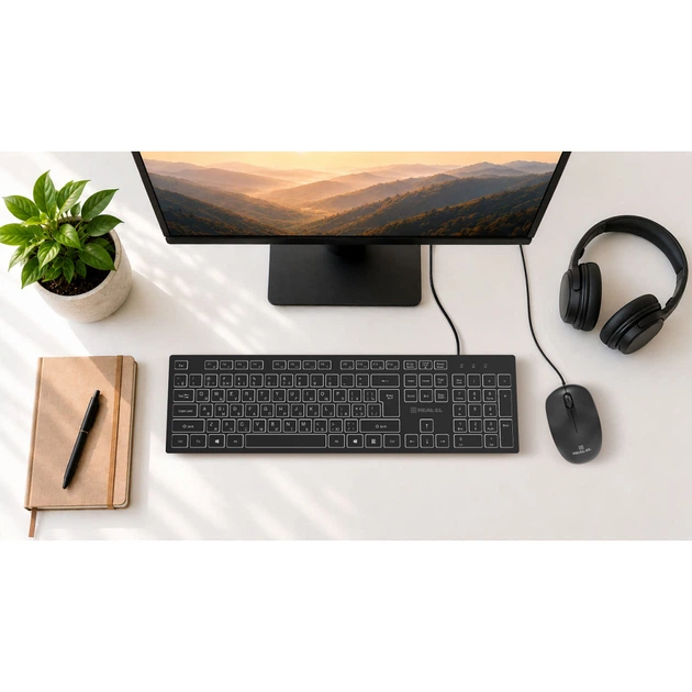 Клавиатура REAL-EL RK-7050 USB Black (EL123100054) - изображение 2