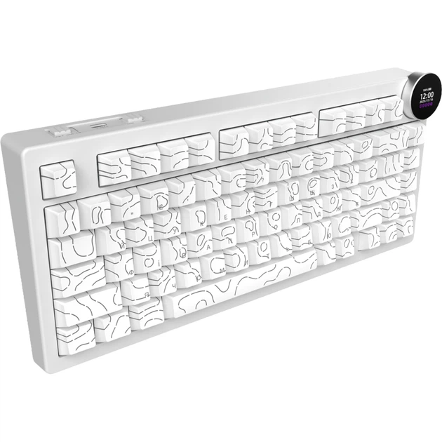 Клавіатура Ajazz AK820 V2 White Peach Switch Wireless/Bluetooth/USB UA White (AK820-V2-WP-S-W) - Фото 12 Клавіатура Ajazz AK820 V2 White Peach Switch Wireless/Bluetooth/USB UA White (AK820-V2-WP-S-W) - зображення 12