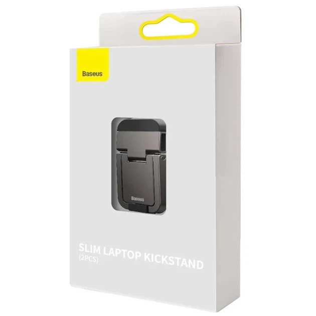 Підставка для ноутбука Baseus Slim Laptop Kickstand 2 шт сіра - Фото 6 Підставка для ноутбука Baseus Slim Laptop Kickstand 2 шт сіра - зображення 6
