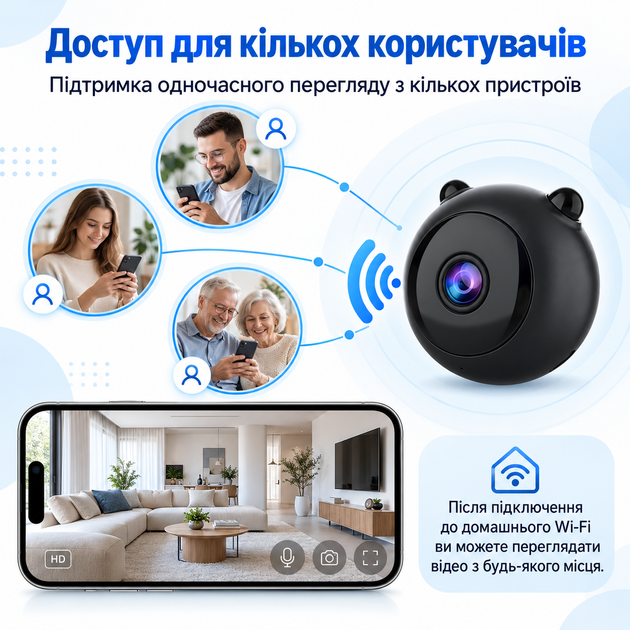 Мини Wi-Fi камера видеонаблюдения с датчиком движения и магнитным креплением - изображение 7