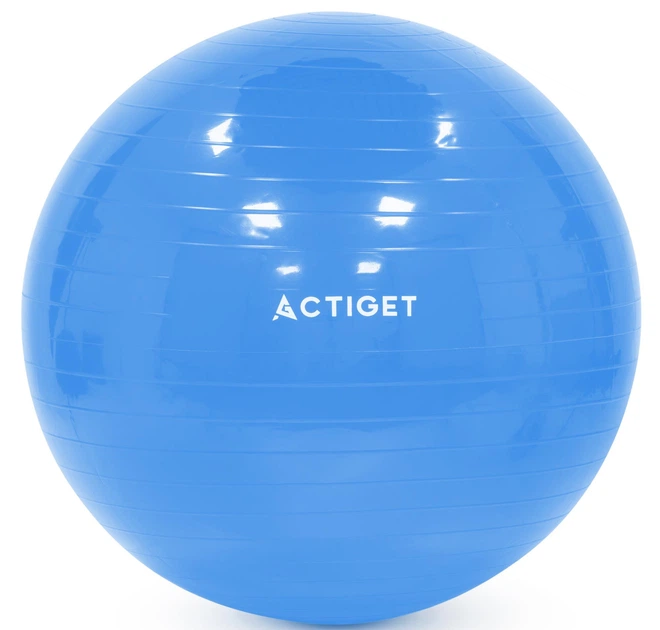 Piłka fitness (fitball) Actiget 75 cm z pompką Blue ACT0147 (5908455309691) - obraz 2