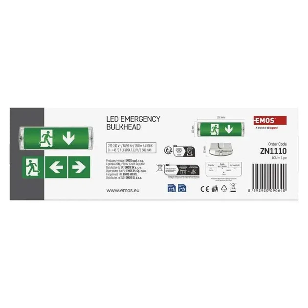 Светильник аварийный LED EMOS ZN1110, 3 Вт, 3 часа, IP65 - изображение 10