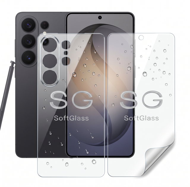 Пленка для Samsung S26 Ultra комплект: для передней и задней панели износоустойчивая полиуретановая SoftGlass - Фото 1 Пленка для Samsung S26 Ultra комплект: для передней и задней панели износоустойчивая полиуретановая SoftGlass - изображение 1