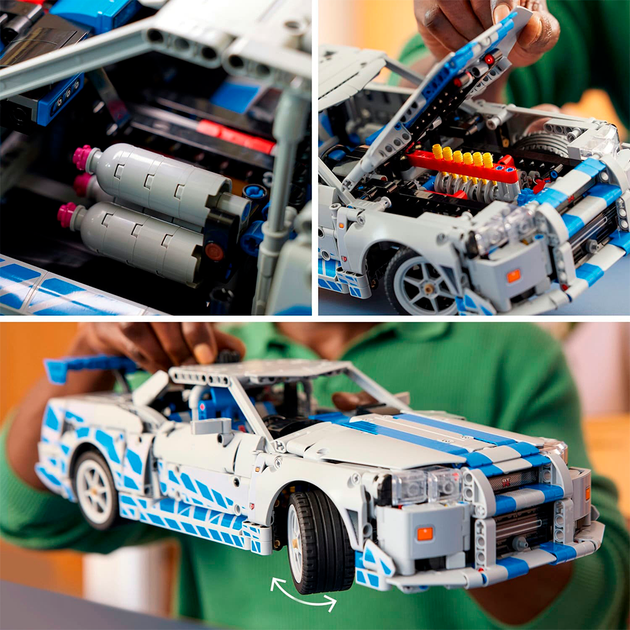 Конструктор LEGO Technic Двойной форсаж Nissan Skyline GT-R (R34) 1410 деталей (42210) - изображение 7