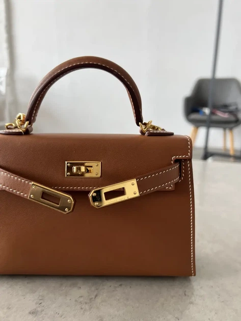 Сумка Hermès ручной работы со всеми логотипами. Телячья кожа Swift, 19 см - Фото 2 Сумка Hermès ручной работы со всеми логотипами. Телячья кожа Swift, 19 см - изображение 2