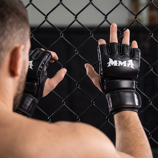 Рукавички MMA для змішаних єдиноборств та боксу, рукавички для спарингів відкриті пальці - зображення 6