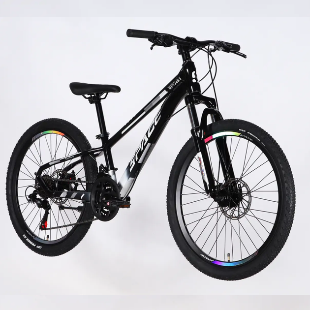 Велосипед AL 24" SPACE MERCURY DD FR рама-11"черно-белый 2026 - Фото 4 Велосипед AL 24" SPACE MERCURY DD FR рама-11"черно-белый 2026 - изображение 4