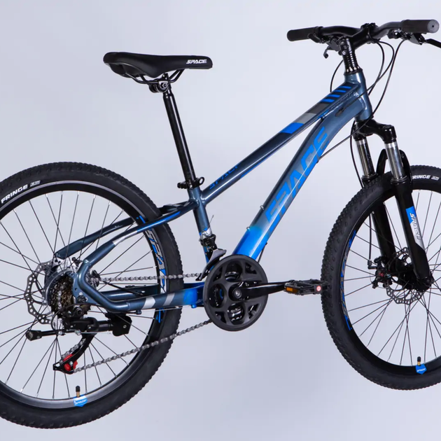 Велосипед AL 27.5" SPACE MERCURY DD FR рама-17" сіро-синій 2026 - зображення 5