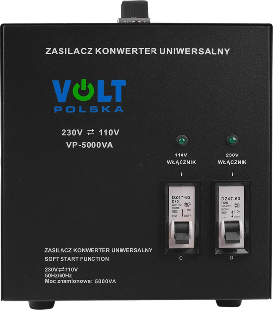 Инвертор напряжения Volt Polska VP 5000 230VAC/110VAC 5000VA (5K230110500) - Фото 3 Инвертор напряжения Volt Polska VP 5000 230VAC/110VAC 5000VA (5K230110500) - изображение 3