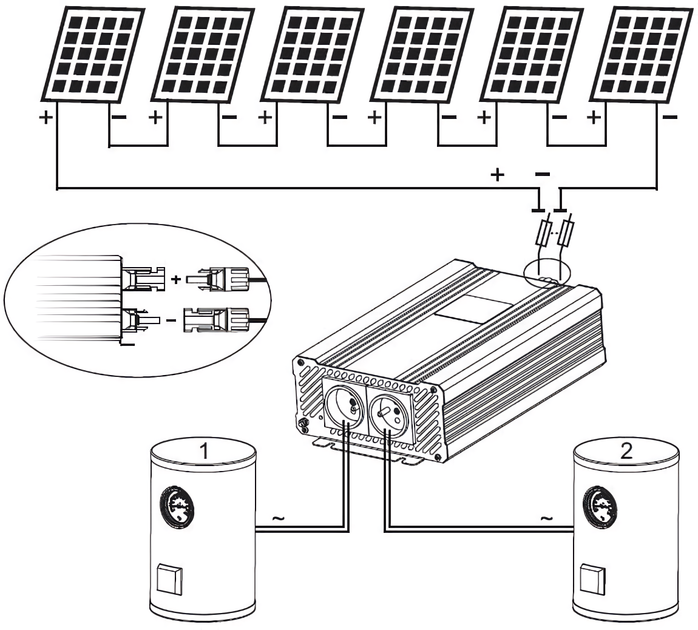 Автономный инвертор AZO Digital ECO Solar Boost Evo 4000 4 кВт 1-фазный (AZO00D1394) (5907090925297) - изображение 5